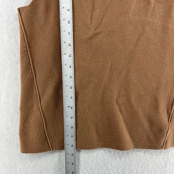 Banana Republic Tank Top Women M Brown Sleeveless Knit Mock Minimalist Preppy - Picture 4 of 10